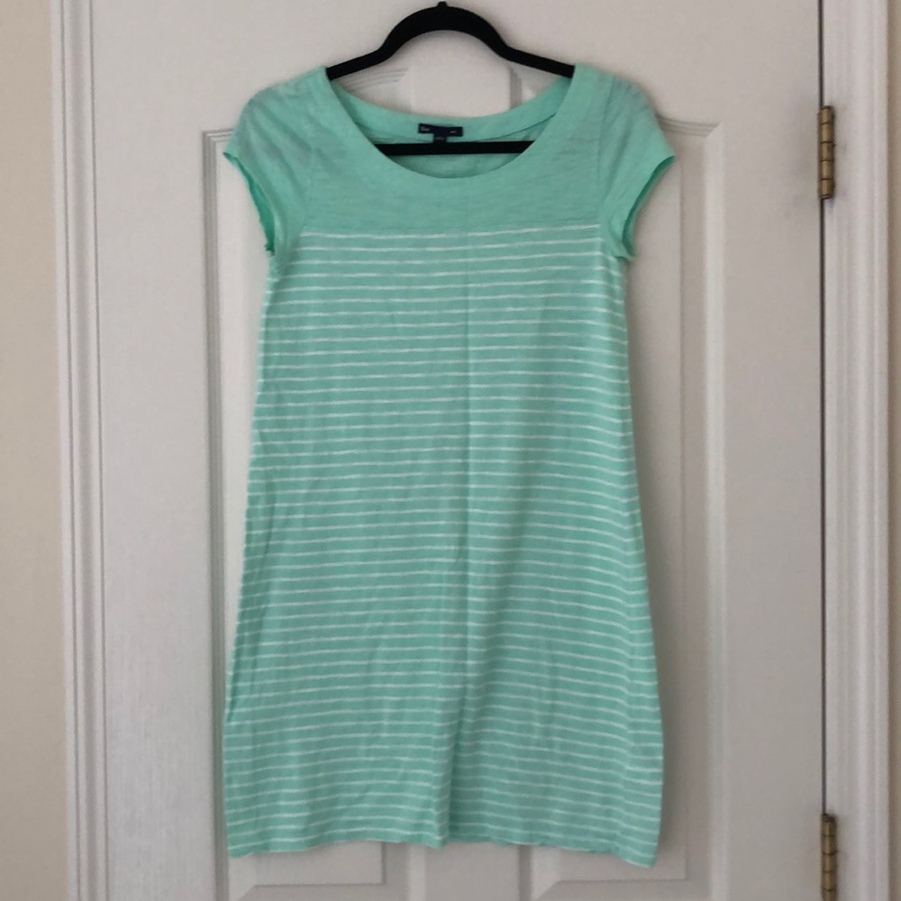 Mint Green Striped Gap T Shirt Dress